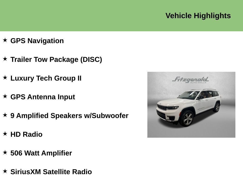 Used 2021 Jeep Grand Cherokee L Limited w/ Luxury Tech Group II AWD/4WD image 9