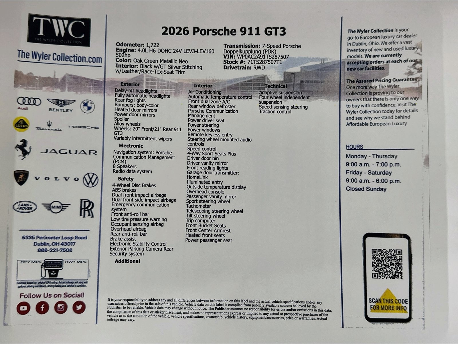 Used 2026 Porsche 911 GT3 RWD image 44