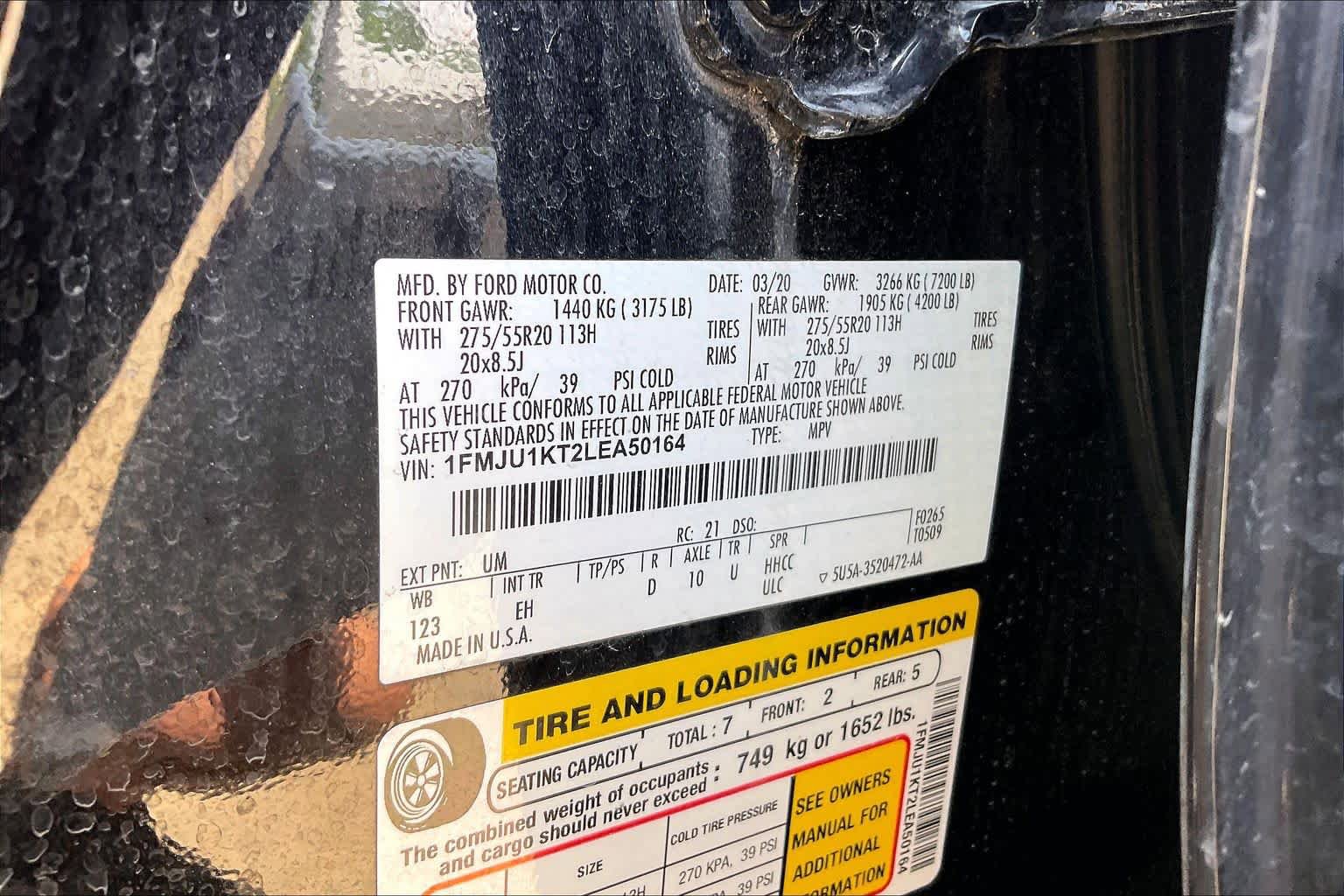 Used 2020 Ford Expedition Limited w/ Equipment Group 301A RWD image 37