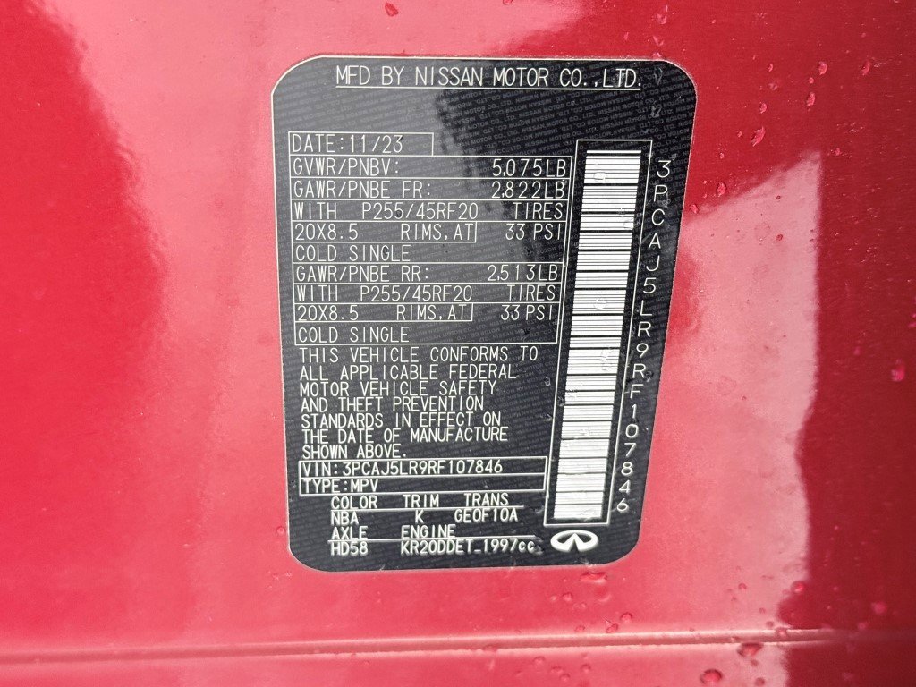 Used 2024 INFINITI QX55 Sensory w/ Lighting Package image 41