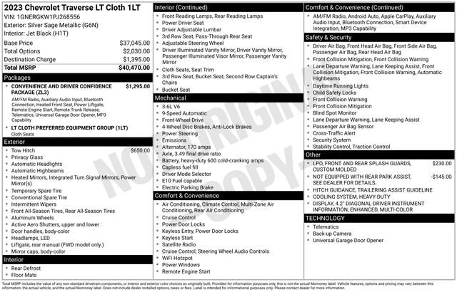 Certified 2023 Chevrolet Traverse LT image 36