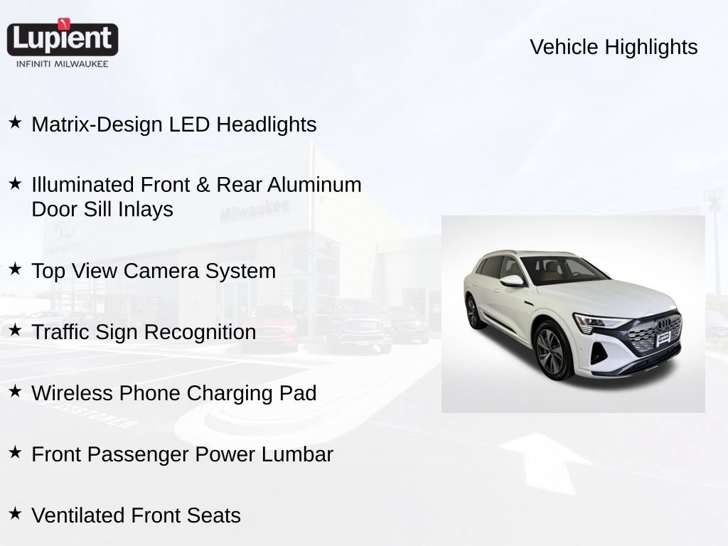 Used 2024 Audi Q8 e-tron Premium Plus w/ Premium Plus Package AWD/4WD image 3