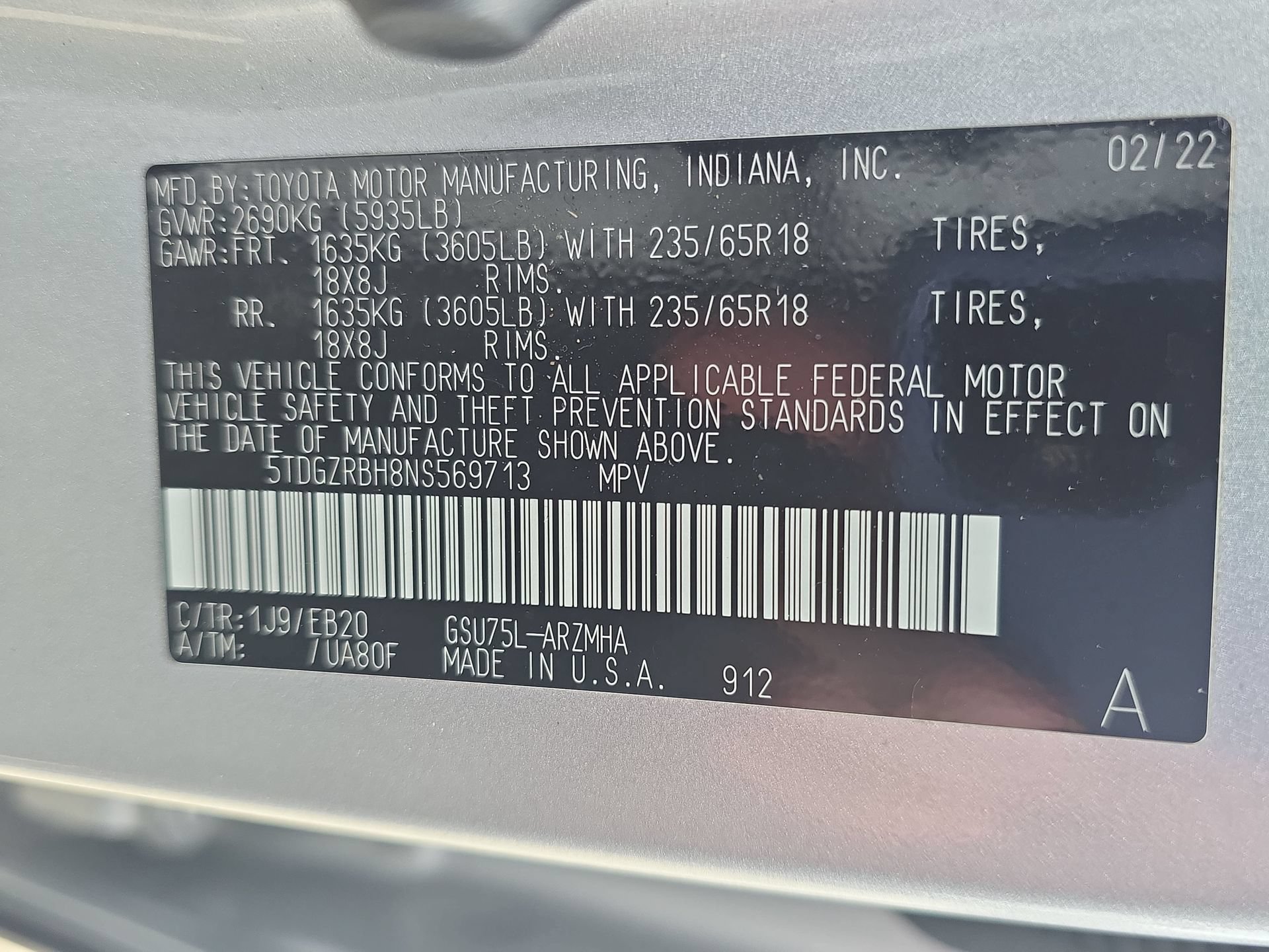 Used 2022 Toyota Highlander XLE AWD/4WD image 34