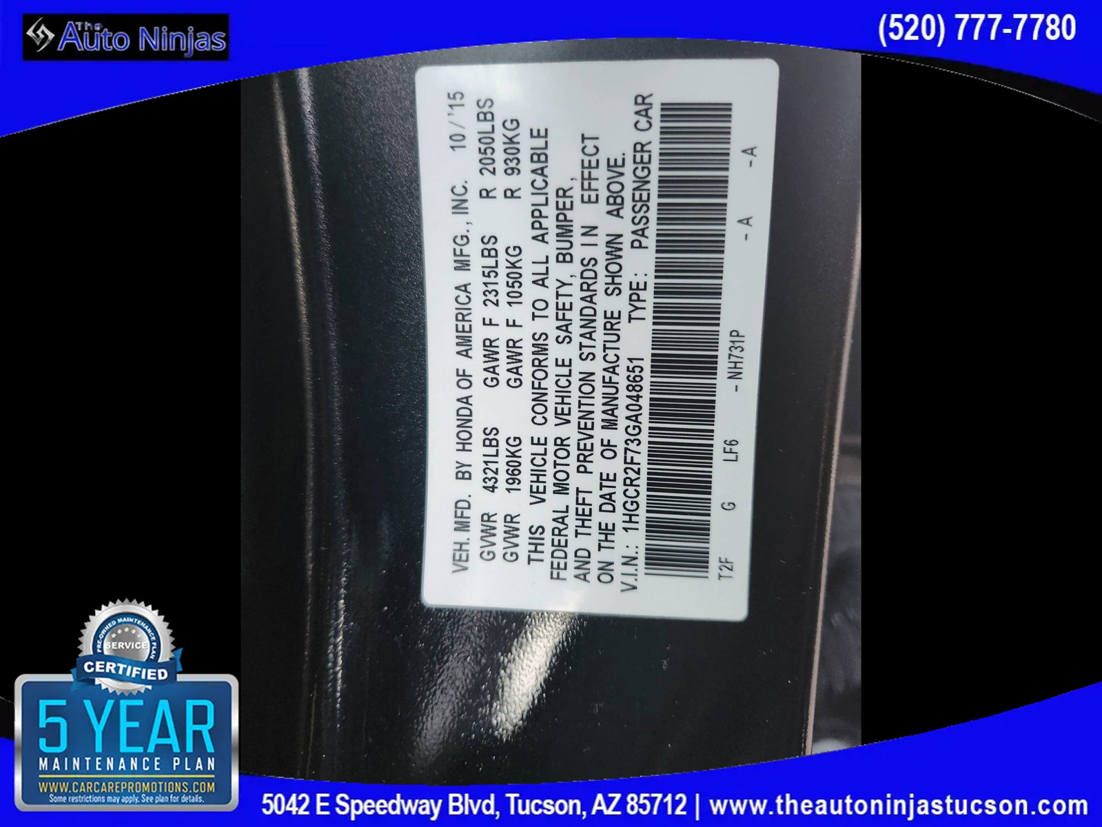 Used 2016 Honda Accord EX image 32