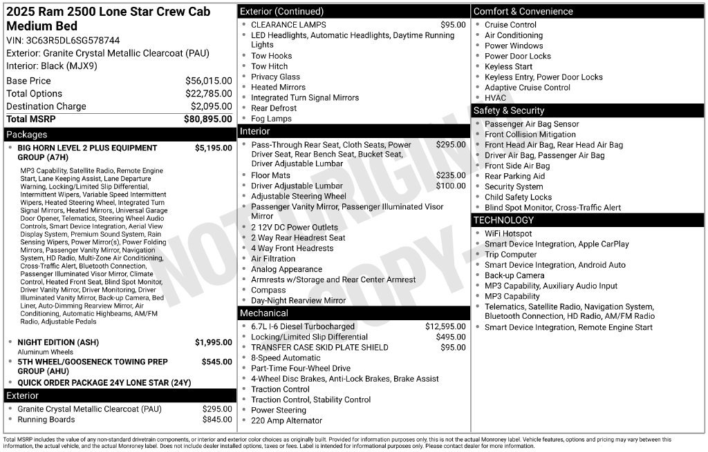 Used 2025 RAM 2500 Lone Star AWD/4WD image 25