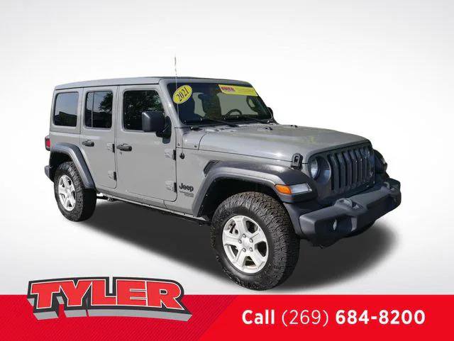 Certified 2021 Jeep Wrangler Unlimited Sport w/ Sun And Sound Package image 1