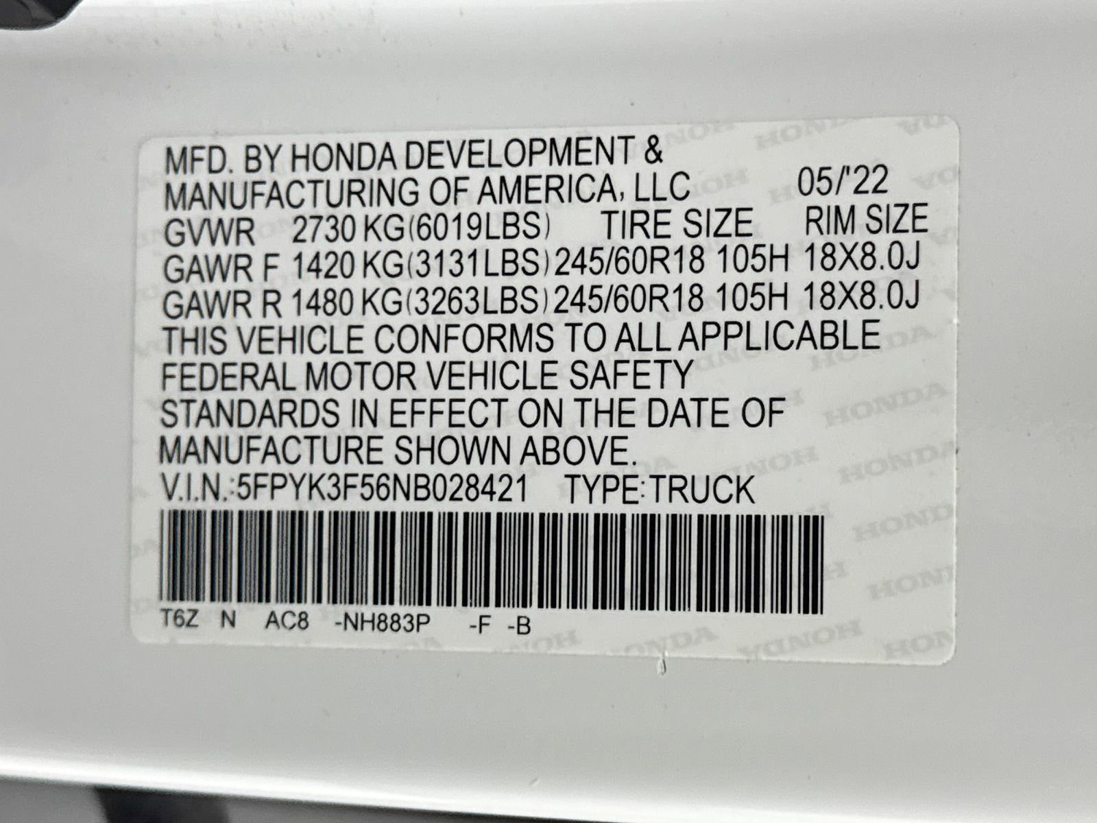 Used 2022 Honda Ridgeline RTL image 35