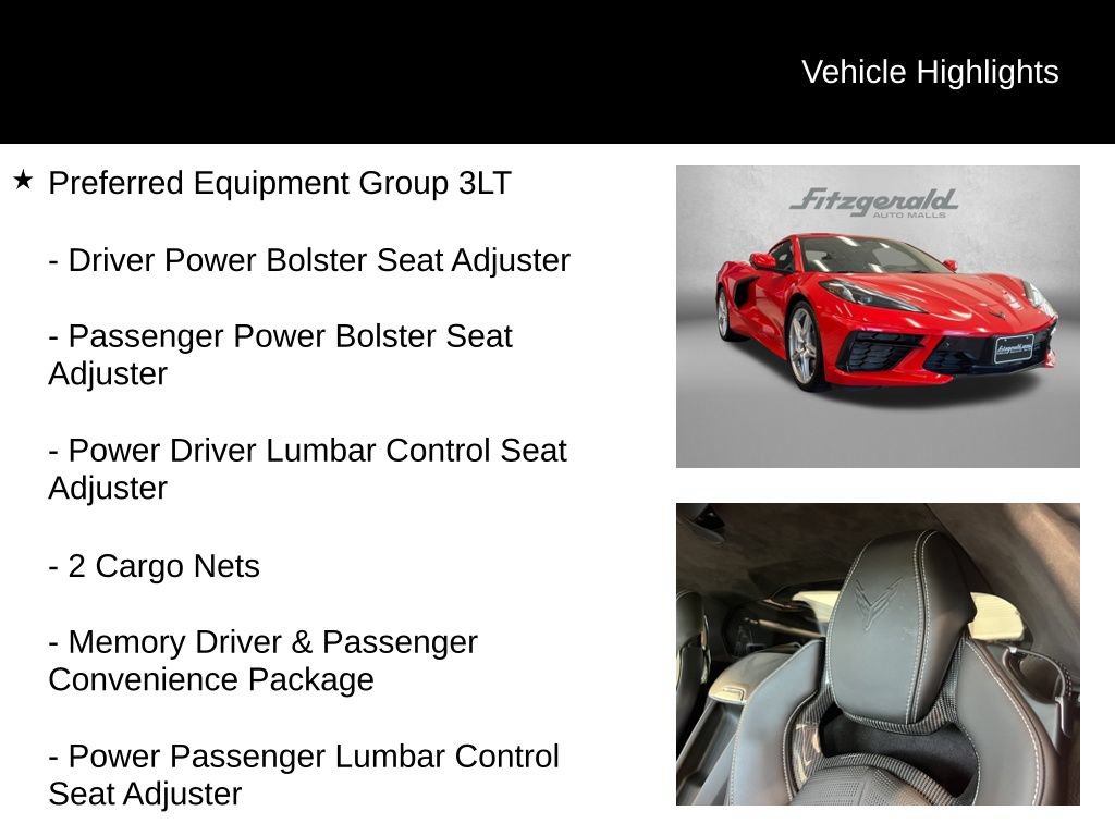 Used 2025 Chevrolet Corvette Stingray Premium Cpe w/ 3LT RWD image 9