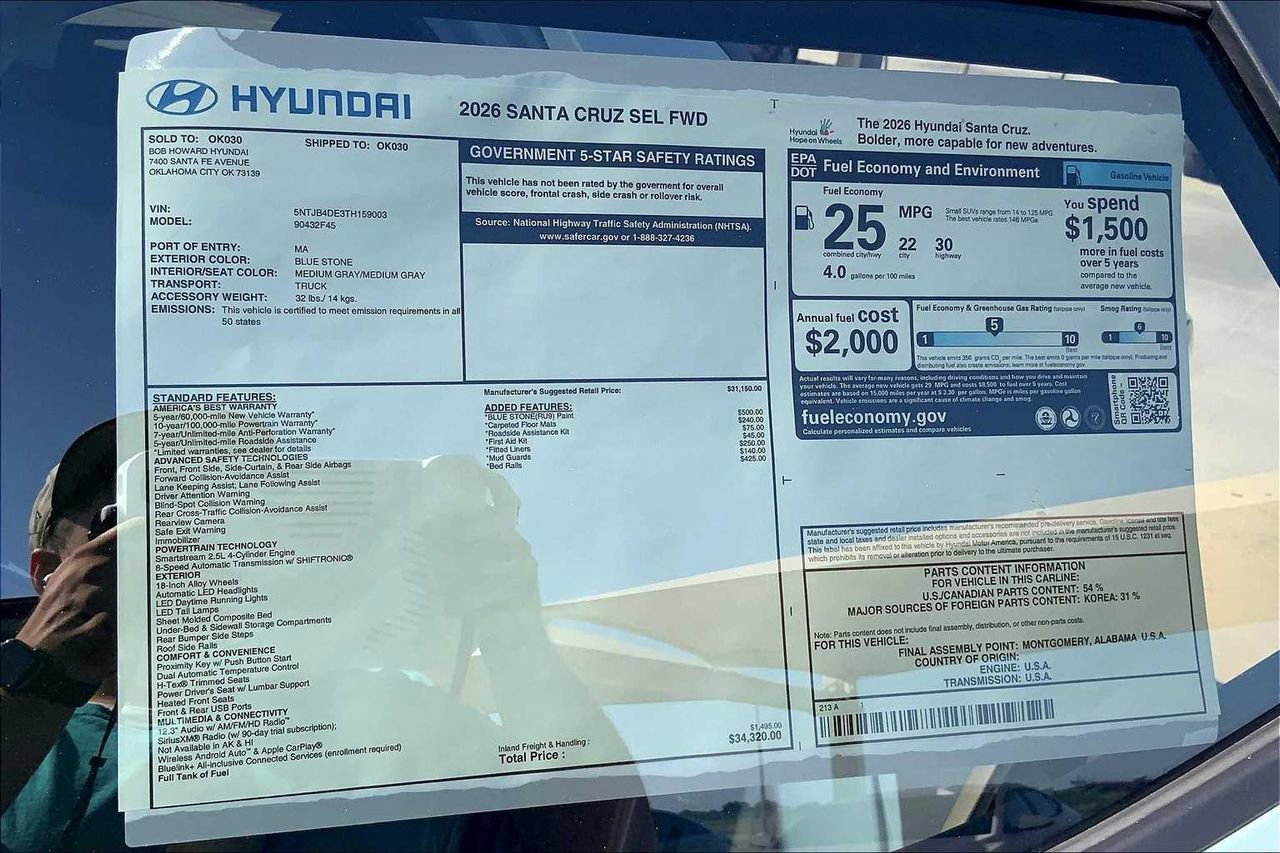 New 2026 Hyundai Santa Cruz SEL image 18