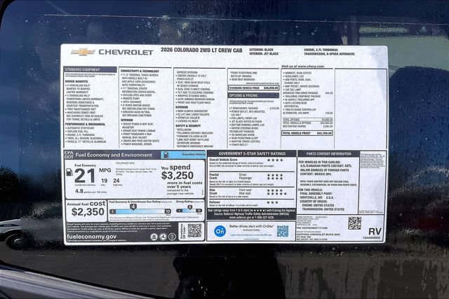 New 2026 Chevrolet Colorado LT w/ LT Convenience Package RWD image 15