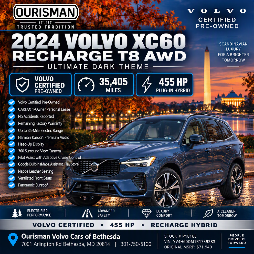 Certified 2024 Volvo XC60 T8 Ultimate w/ Protection Package Premier AWD/4WD image 2