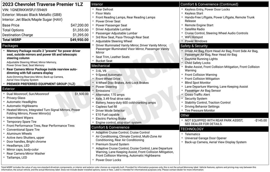 Used 2023 Chevrolet Traverse Premier image 47