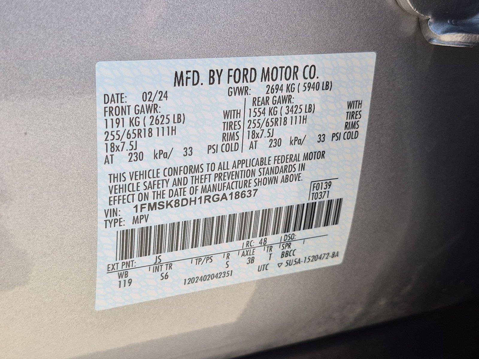 Used 2024 Ford Explorer XLT w/ Equipment Group 202A AWD/4WD image 33