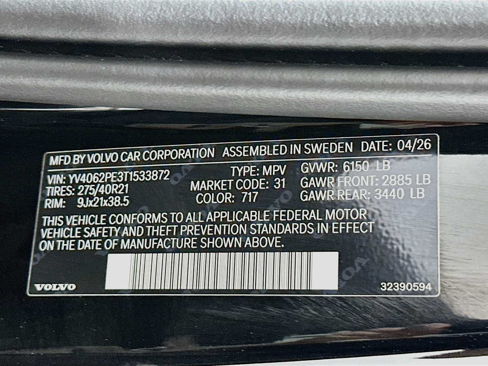 New 2026 Volvo XC90 B6 Plus w/ Protection Package Premier AWD/4WD image 31