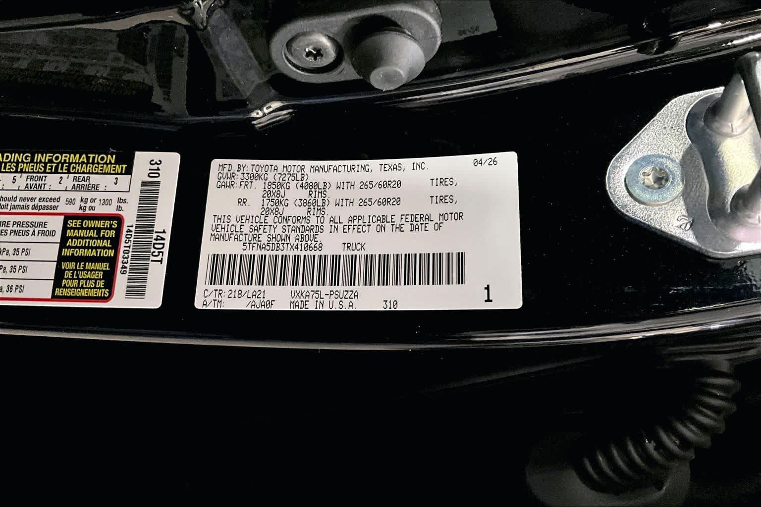 Certified 2026 Toyota Tundra Platinum AWD/4WD image 37