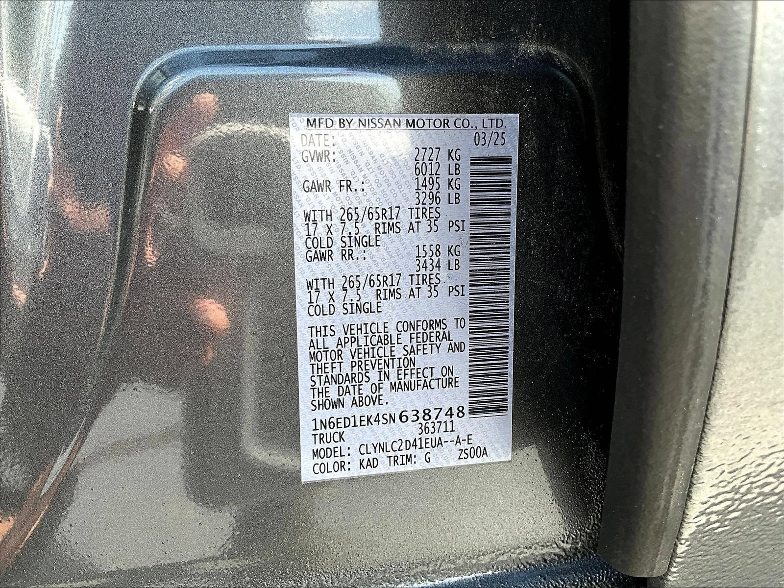 Certified 2025 Nissan Frontier SV w/ SV Convenience Package AWD/4WD image 23