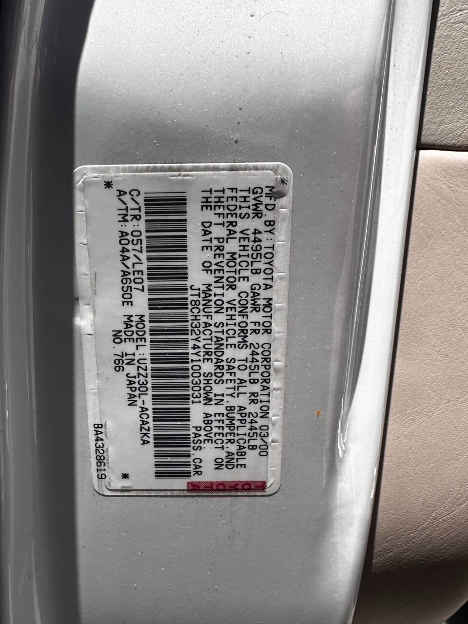 Used 2000 Lexus SC 400 Coupe RWD image 25