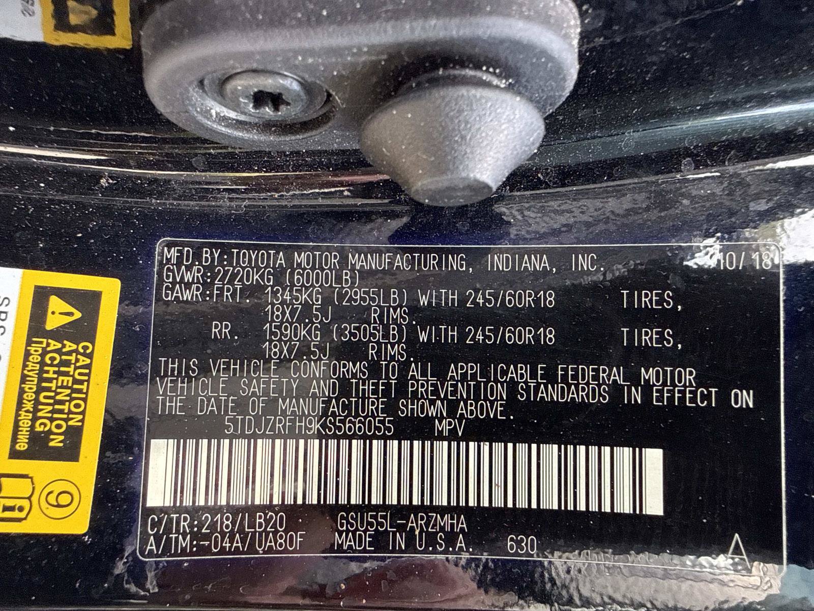 Used 2019 Toyota Highlander XLE AWD/4WD image 38