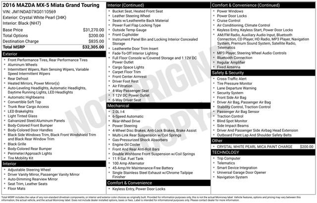 Used 2016 MAZDA MX-5 Miata Grand Touring image 3