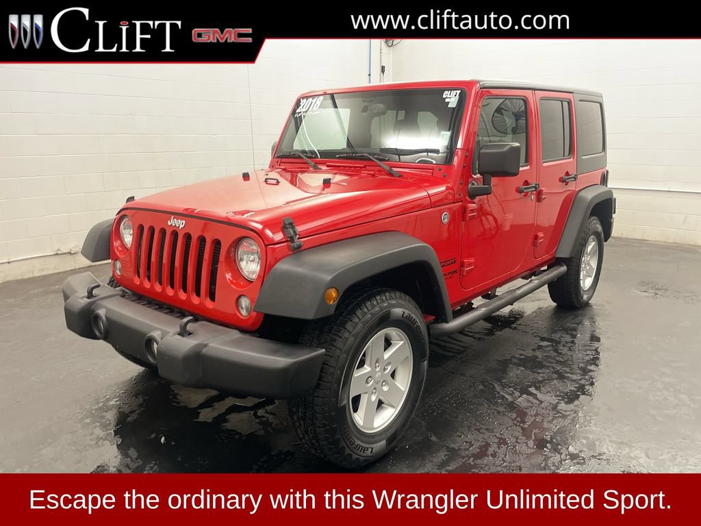 Used 2018 Jeep Wrangler Unlimited Sport S AWD/4WD image 1