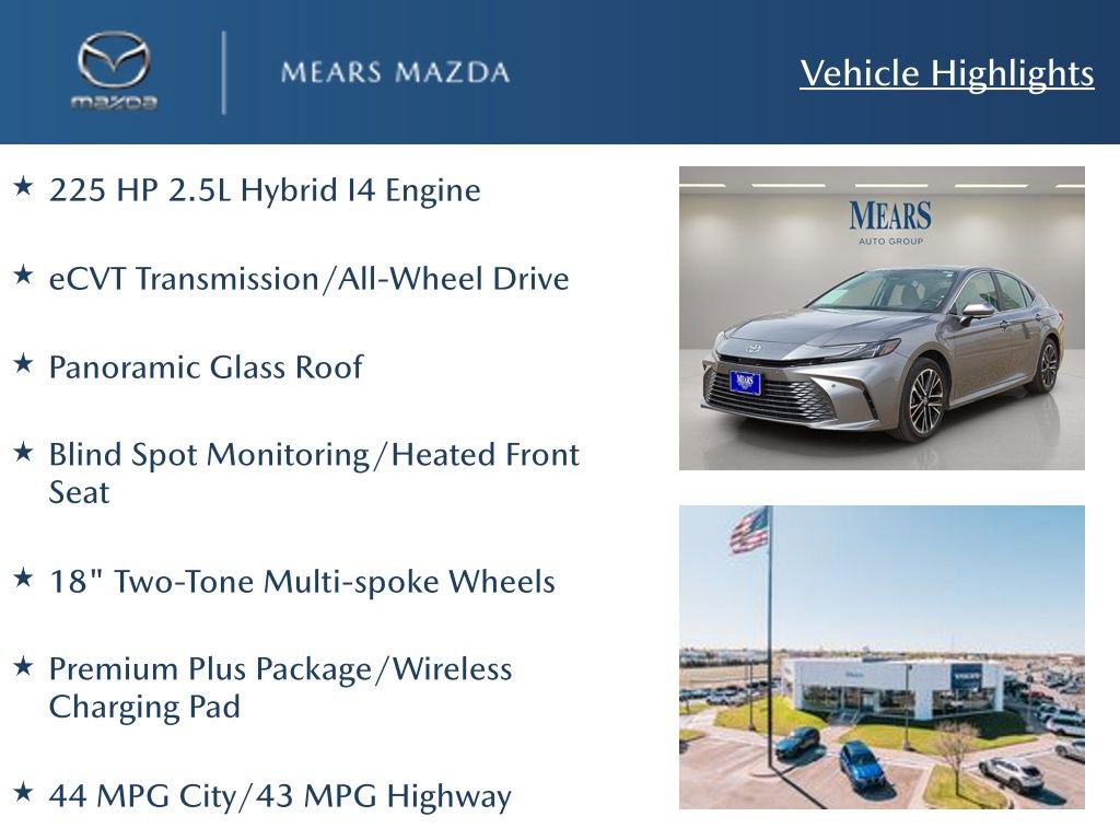 Used 2025 Toyota Camry XLE w/ Premium Plus Package image 2