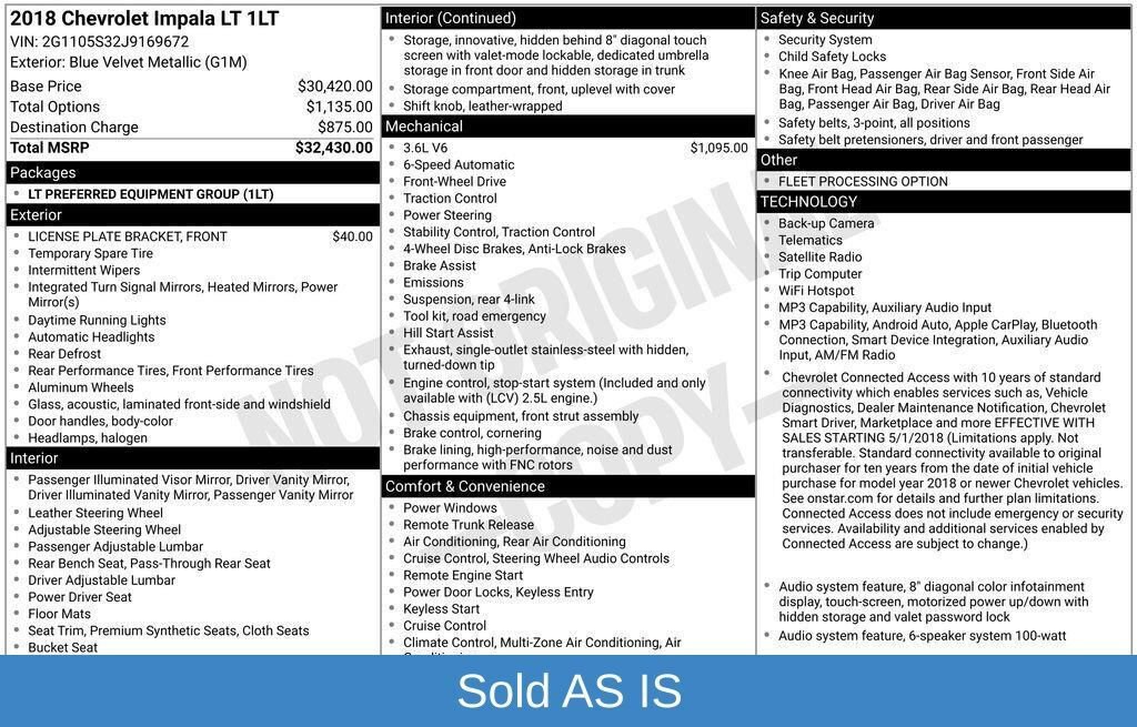 Used 2018 Chevrolet Impala LT FWD image 19