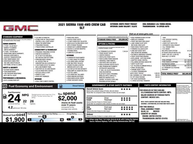 Used 2021 GMC Sierra 1500 SLT w/ SLT Premium Plus Package image 3