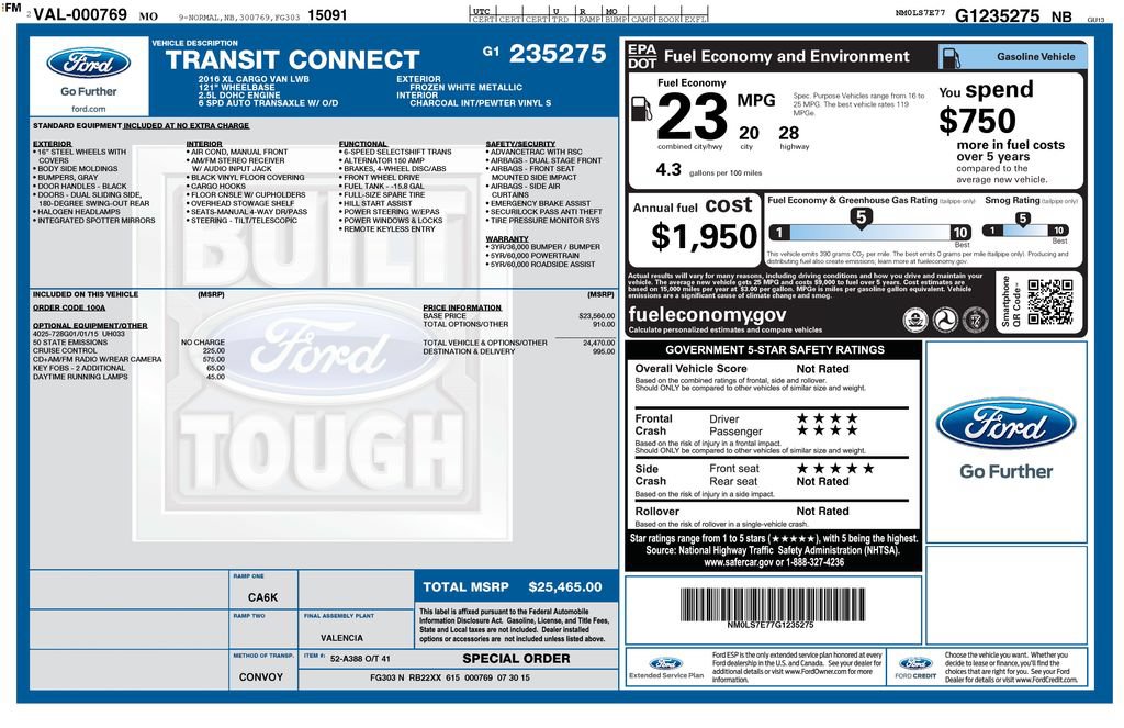Used 2016 Ford Transit Connect XL FWD image 30