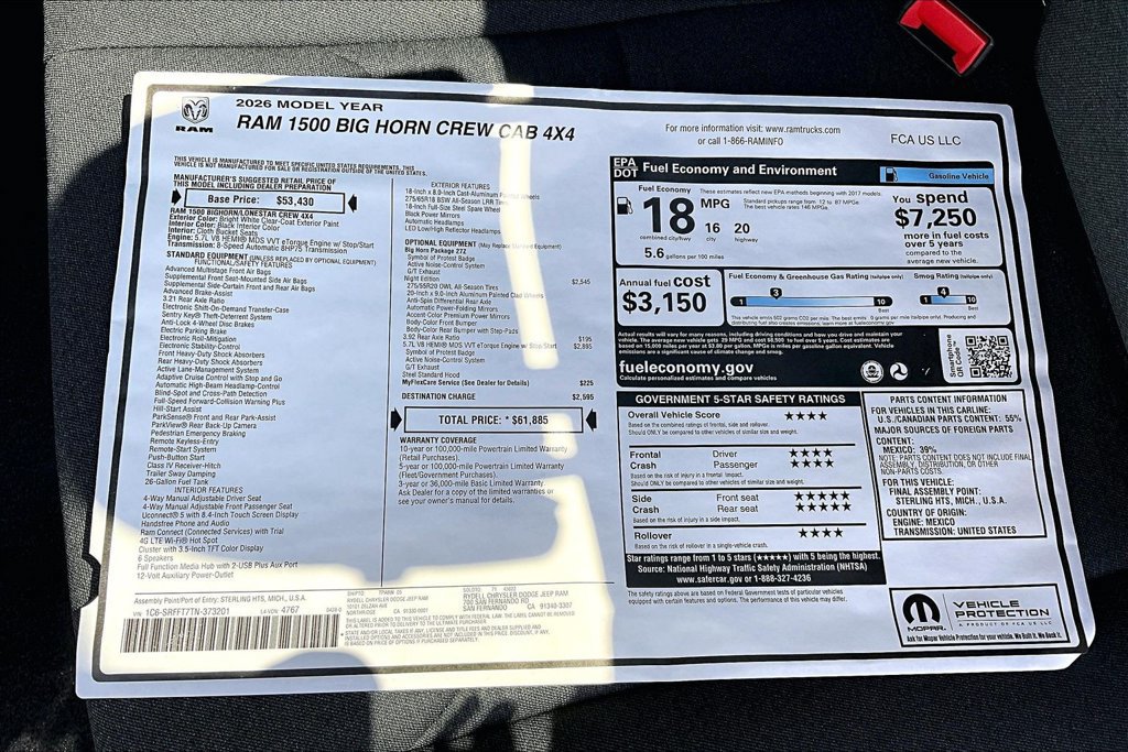 New 2026 RAM 1500 Big Horn w/ Night Edition AWD/4WD image 33