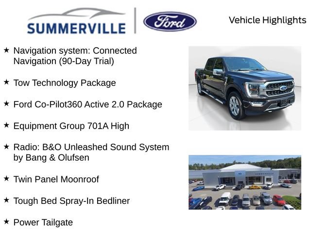 Certified 2021 Ford F150 Platinum w/ Equipment Group 701A High AWD/4WD image 2