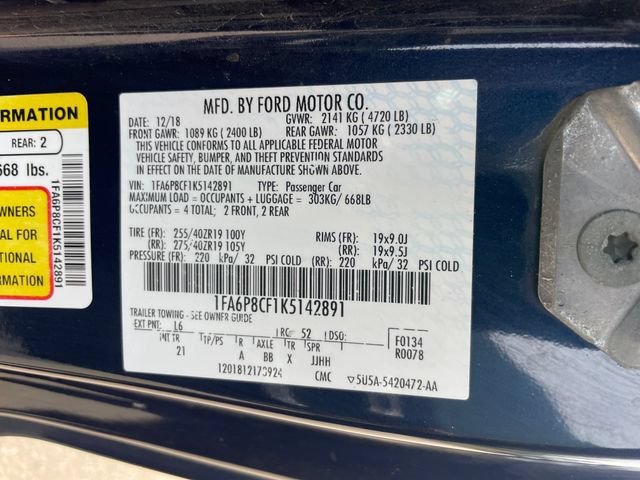 Used 2019 Ford Mustang GT w/ GT Performance Package RWD image 18