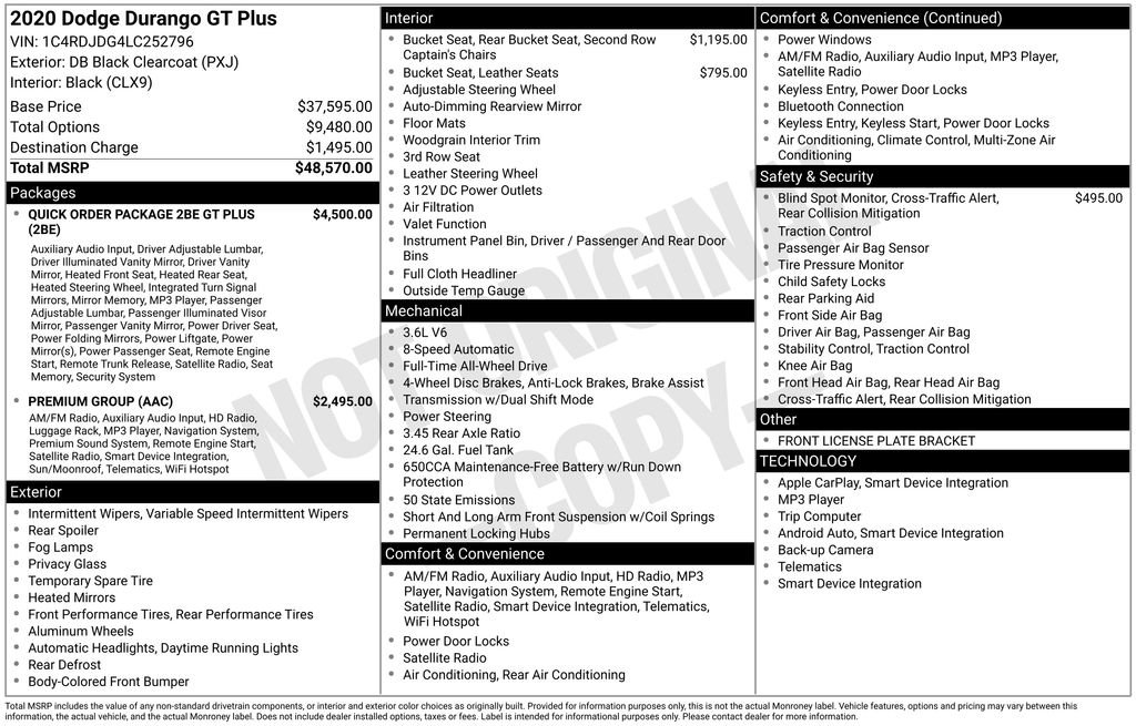 Certified 2020 Dodge Durango GT image 7