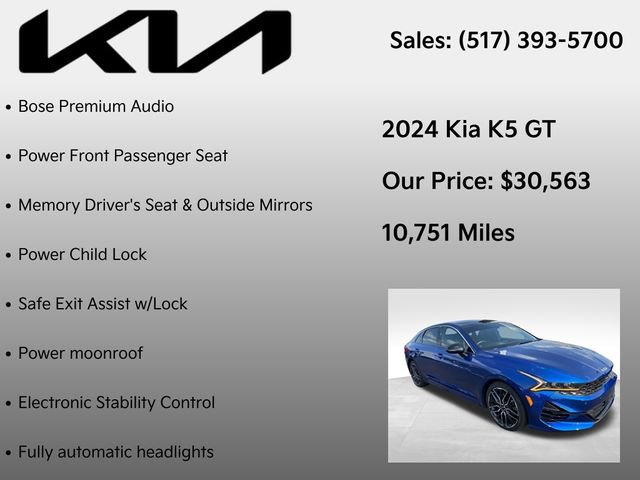 Used 2024 Kia K5 GT w/ GT1 Package FWD image 21