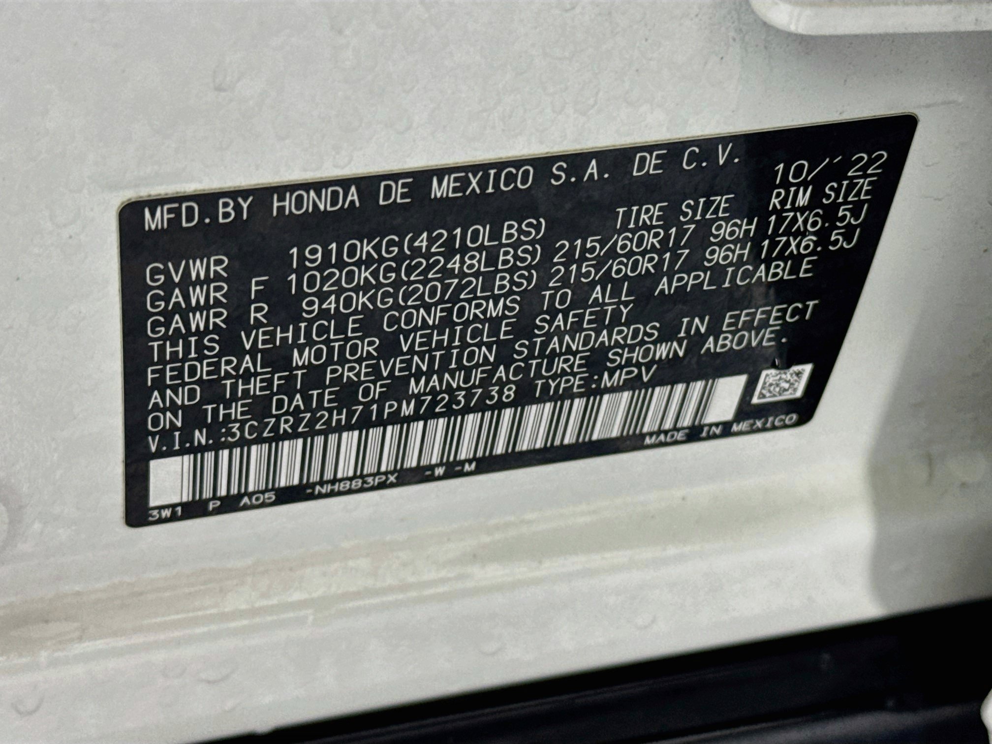 Certified 2023 Honda HR-V EX-L image 31