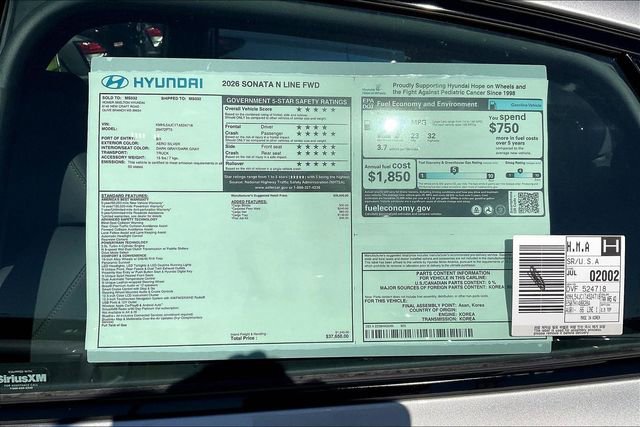 New 2026 Hyundai Sonata N Line image 14