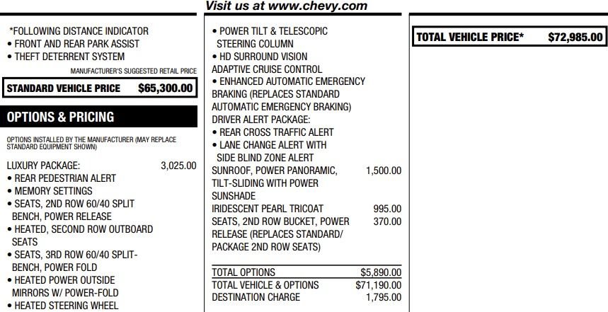 Certified 2023 Chevrolet Tahoe RST w/ Luxury Package AWD/4WD image 2