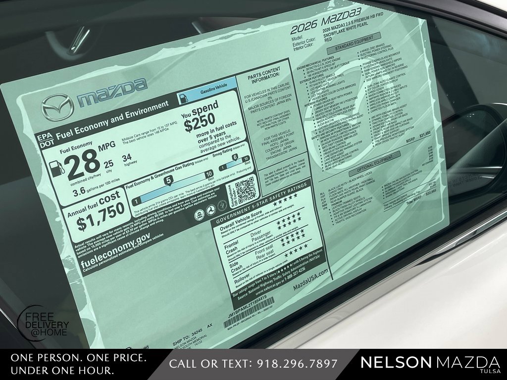 New 2026 MAZDA MAZDA3 2.5 S Hatchback w/ Premium Pkg image 15