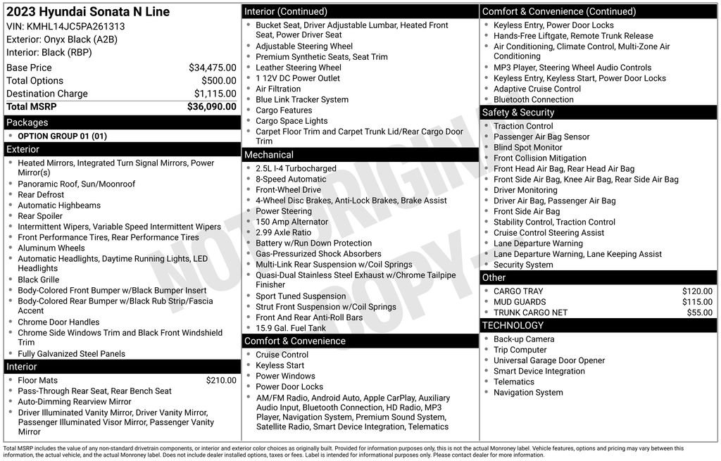 Certified 2023 Hyundai Sonata N Line FWD image 27