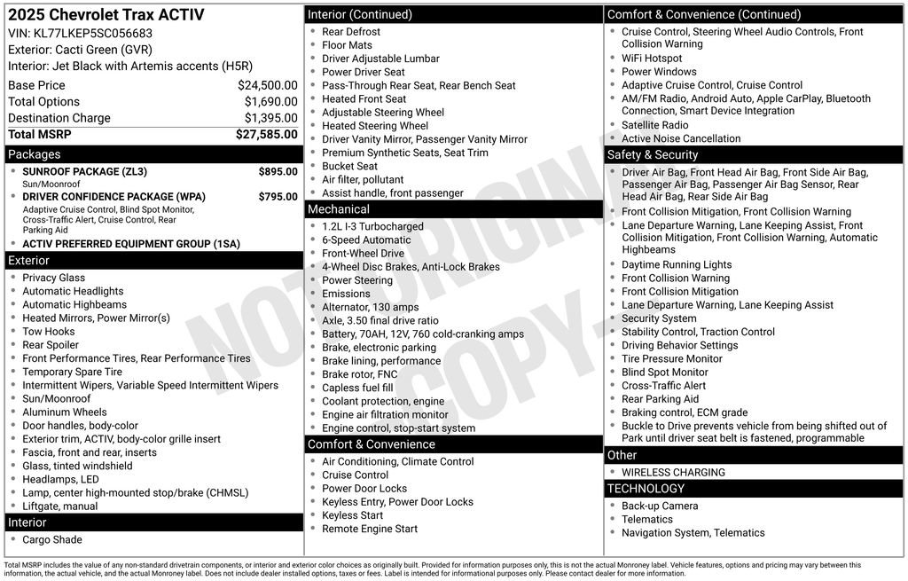 Used 2025 Chevrolet Trax ACTIV w/ Sunroof Package image 10