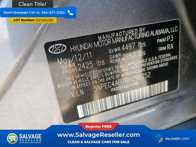 Used 2011 Hyundai Sonata Limited w/ Navigation Pkg 5 image 16