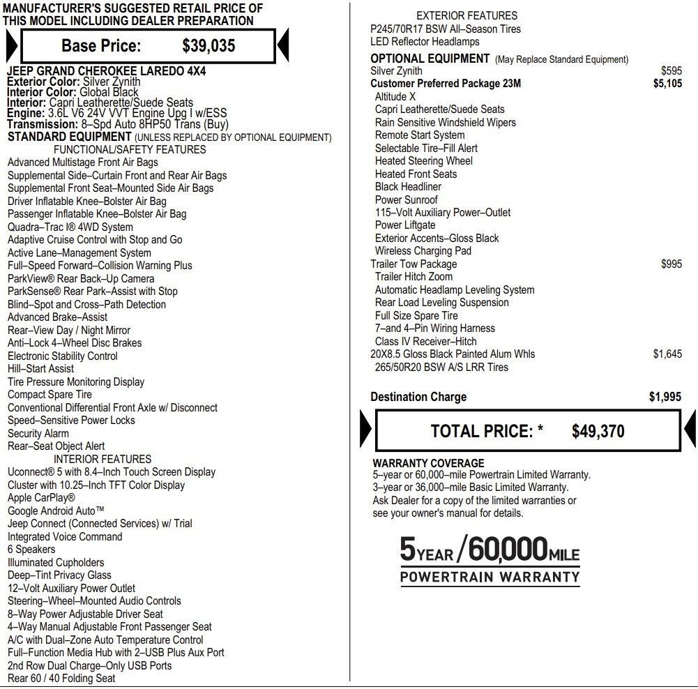 New 2025 Jeep Grand Cherokee Altitude image 2