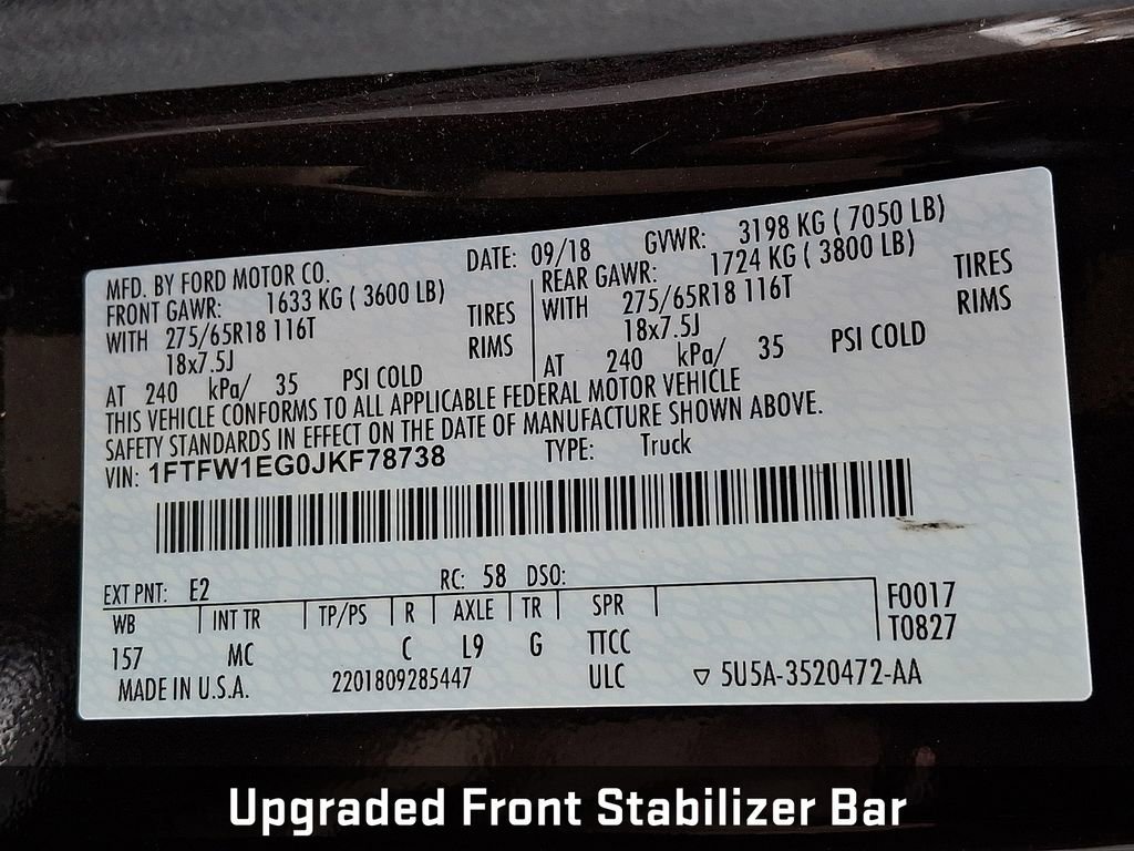 Used 2018 Ford F150 XLT w/ Equipment Group 302A Luxury image 21