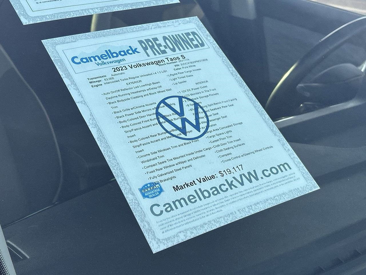 Certified 2023 Volkswagen Taos S image 6