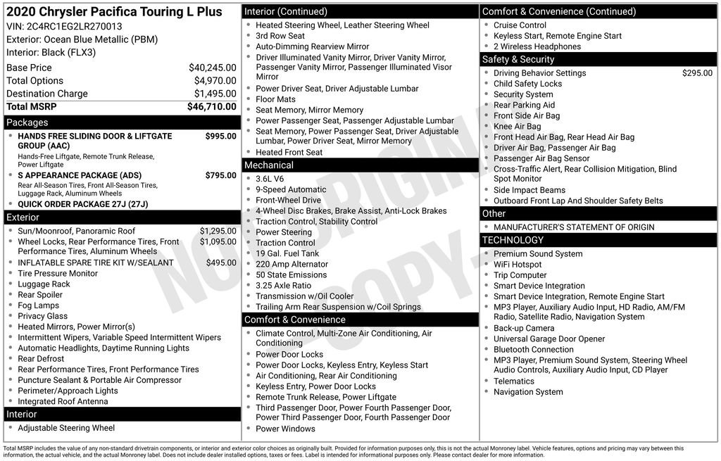 Used 2020 Chrysler Pacifica Touring-L Plus FWD image 16
