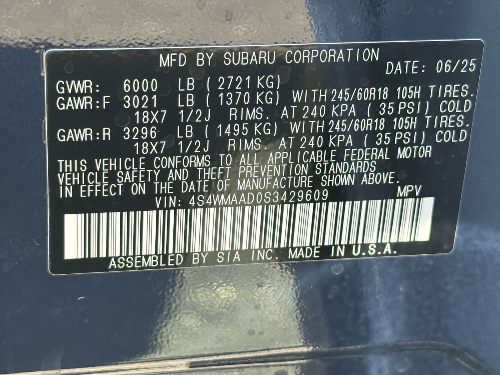 Certified 2025 Subaru Ascent Premium AWD/4WD image 29