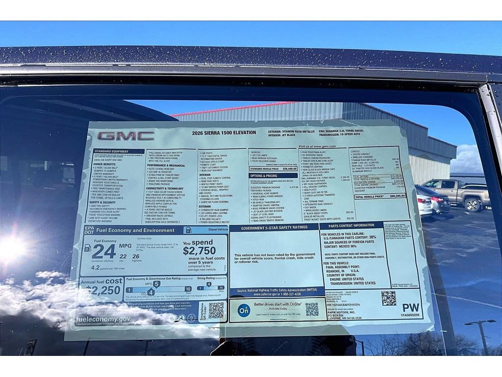 New 2026 GMC Sierra 1500 Elevation w/ Elevation Premium Package image 14