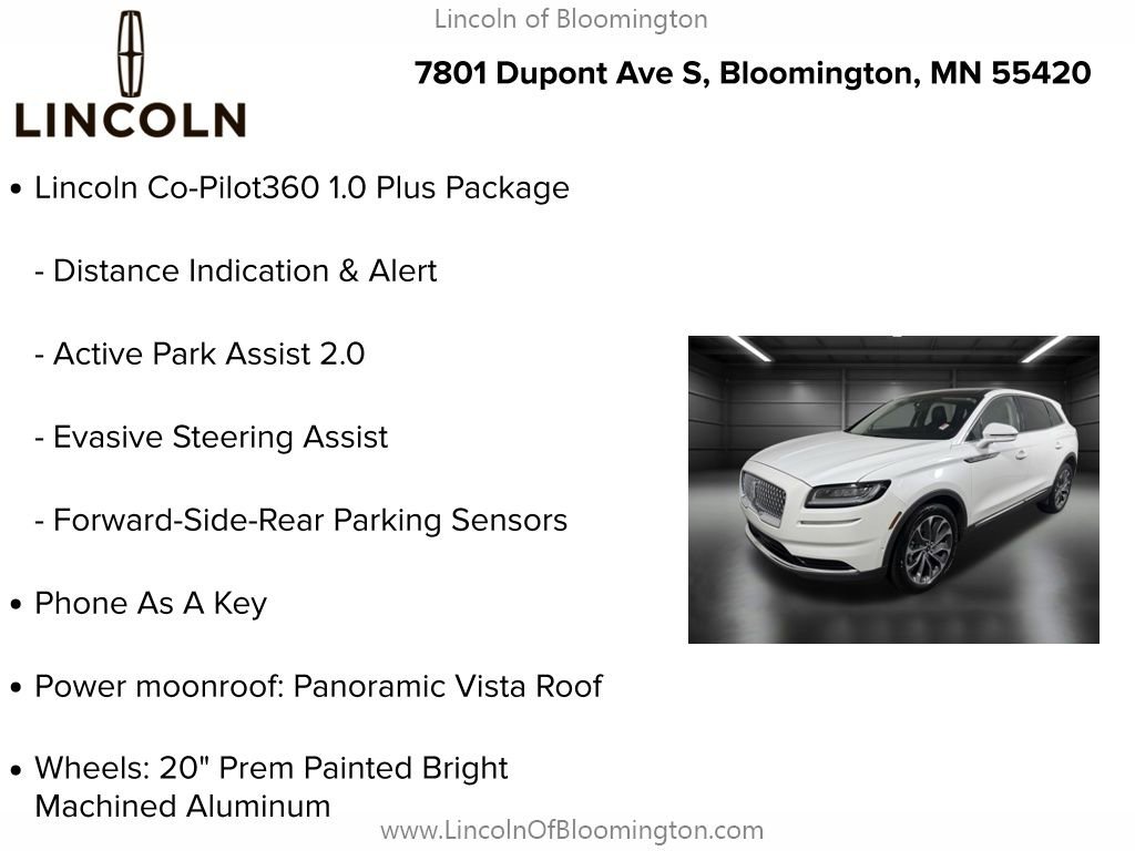 Certified 2022 Lincoln Nautilus Reserve w/ Equipment Group 201A image 10