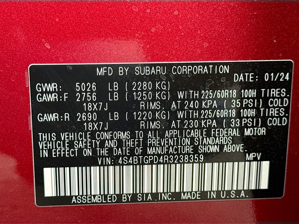 Certified 2024 Subaru Outback Touring XT w/ Popular Package #2 AWD/4WD image 42