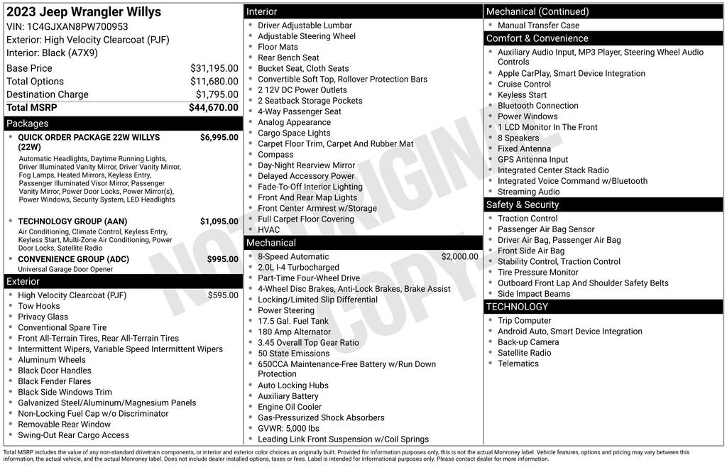 Used 2023 Jeep Wrangler Willys image 15