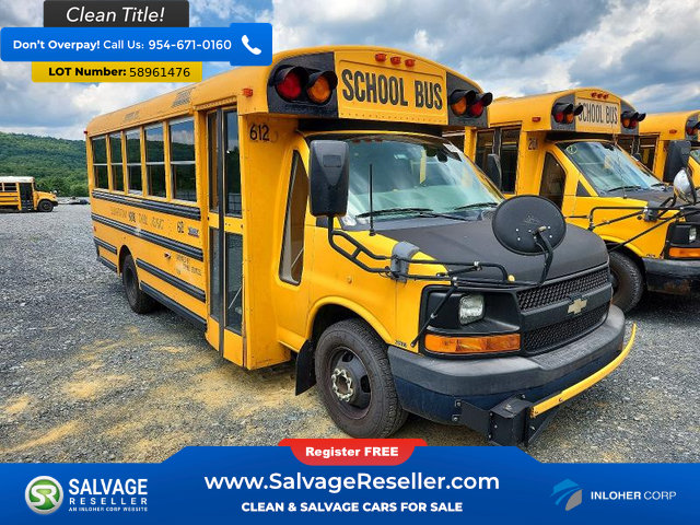 Used 2010 Chevrolet Express 3500 Extended w/ School Bus Package RWD image 1